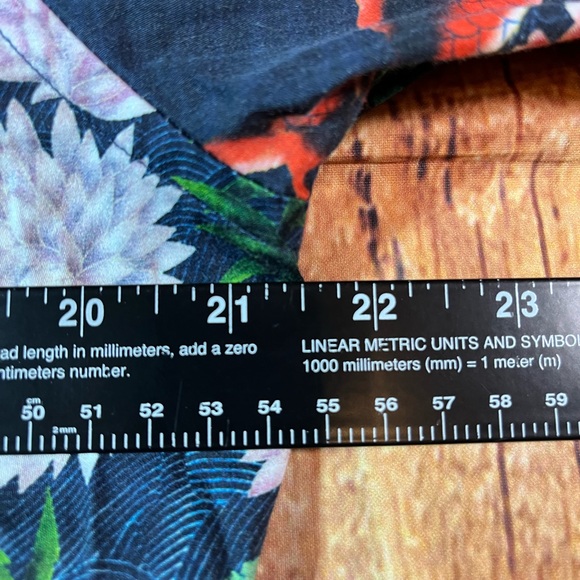 7 Downie St Button Up Shirt Mens Size 3 Medium Koi Fish All Over Print Stretch - Picture 6 of 9